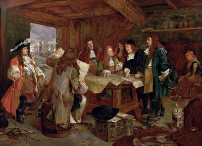 A Council of War - William, Prince of Orange and his Aides after Landing at Torbay by Henry Gillard Glindoni