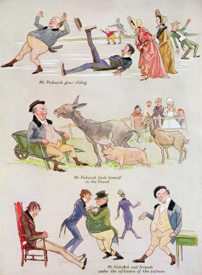 Cartoons of Mr. Pickwick from 