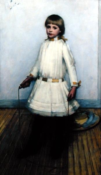 Girl with a Skipping Rope by Henry Herbert La Thangue