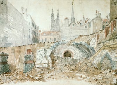 Parts of late 1st-early 2nd century basilica in the City of London by Henry Hodge