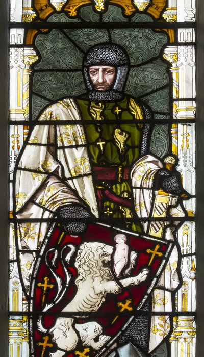 Cambridge, Trinity College, Heaton Butler & Bayne, Henry Holiday, Simon de Montfort, adapted from Carl Almquist by Henry Holiday