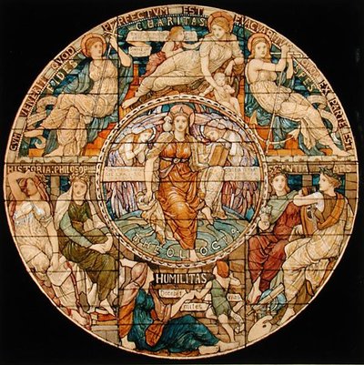 Design for a stained glass window for a theological college in New Jersey, USA by Henry Holiday