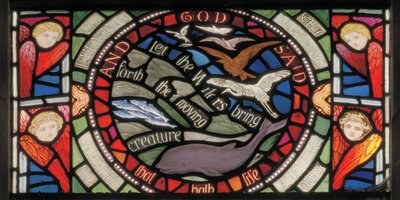 Let The Waters Bring Forth, Benedicite Window (detail) by Henry Holiday