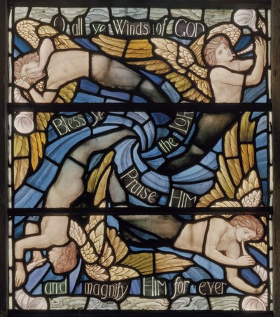 O All Ye Winds Of The Gods, Benedicite Window (detail) by Henry Holiday