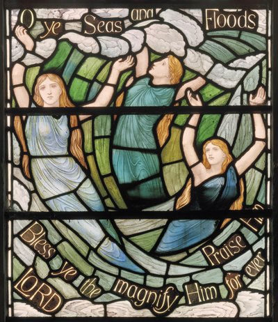 O Ye Seas & Floods, Benedicite Window (detail) by Henry Holiday