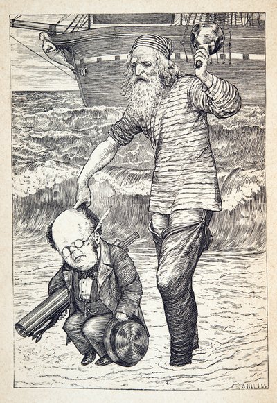 Supporting Each Man on the Top of the Tide, from The Hunting of the Snark, an Agony in Eight Fits, by Lewis Carroll, pub. 1876 by Henry Holiday