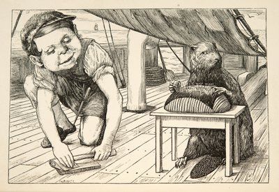 The Beaver kept looking the opposite way, from The Hunting of the Snark, an Agony in Eight Fits, by Lewis Carroll, pub. 1876 by Henry Holiday