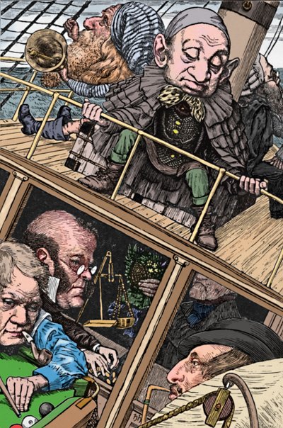 The Crew Was Complete. From The Hunting of the Snark by Lewis Carroll by Henry Holiday