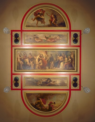 Ceiling in the Library and Dining Room, Depicting the Legend of Pandora, c.1834 by Henry Howard