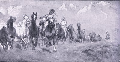 Indian Coolies Taking Remounts to Stellenbosch, from After Pretoria: The Guerilla War by Henry Inglis Jodrel Sheldon Williams