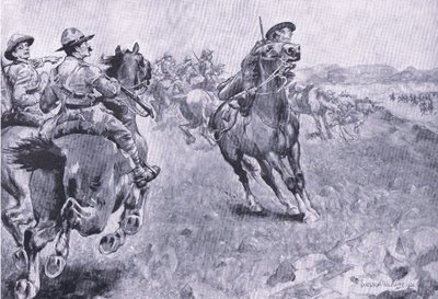 The Race for the Command of the Philips Town Road, from After Pretoria: The Guerilla War by Henry Inglis Jodrel Sheldon Williams