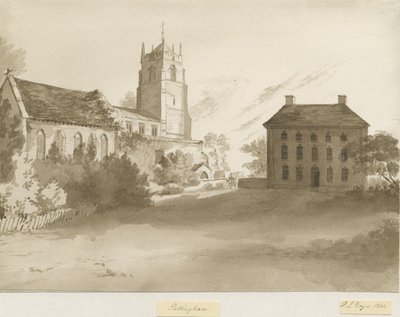 Pattingham Church and Vicarage House by Henry James Noyes
