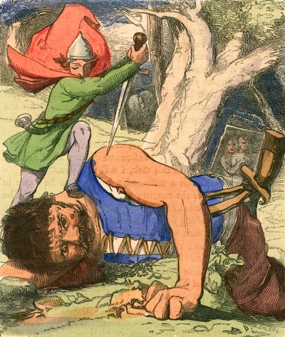 Jack Kills a Giant with His Sword of Sharpness by Henry James Townsend