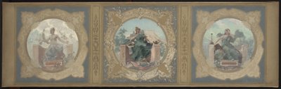 Sketch for the Lobau Gallery at Paris City Hall: Peace. Literature. Science, in 1890 by Henry Jean Louis Boureau