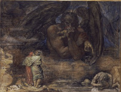 Dante and Virgil Encounter Lucifer in Hell by Henry John Stock