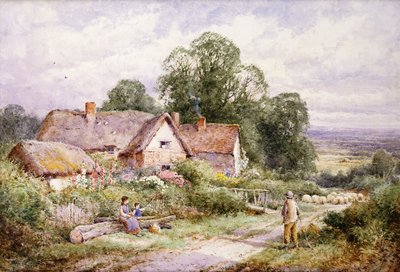 A Sheep Lane near Woburn, Bedfordshire by Henry John Sylvester Stannard