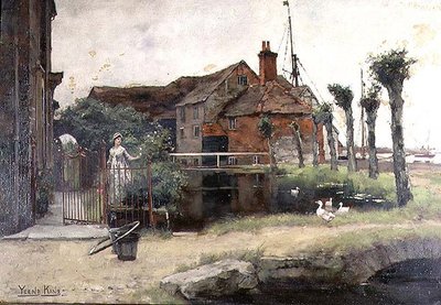 A Maid by a Village Pond by Henry John Yeend King