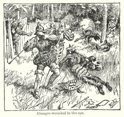 Almagro wounded in the eye by Henry Justice Ford