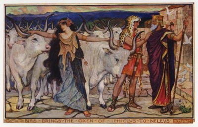 Bias brings the oxen of Iphiclus to Neleus by Henry Justice Ford