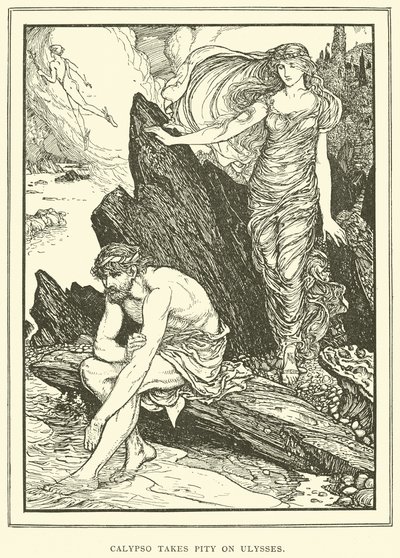 Calypso Takes Pity on Ulysses by Henry Justice Ford