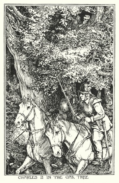 Charles II in the oak tree by Henry Justice Ford