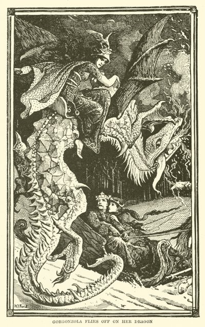 Gorgonzola Flies off on her Dragon by Henry Justice Ford