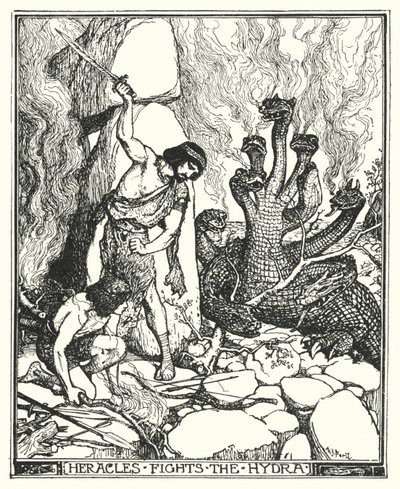 Heracles fights the Hydra by Henry Justice Ford