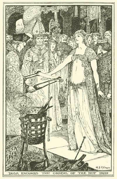 Inga Endures the Ordeal of the Hot Iron by Henry Justice Ford