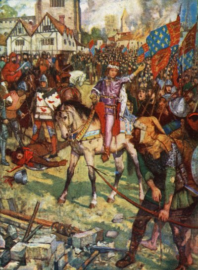 King Richard II and Watt Tyler by Henry Justice Ford