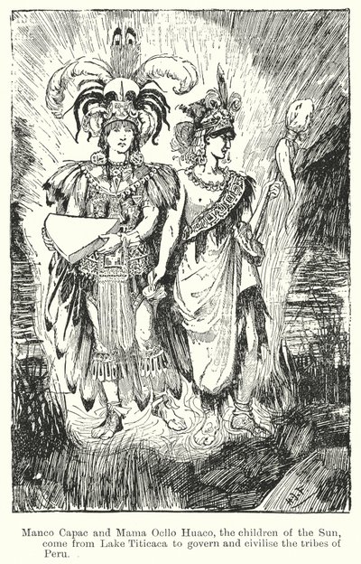 Manco Capac and Mama Ocllo Huaco, the Children of the Sun, Come from Lake Titicaca to Govern and Civilise the Tribes by Henry Justice Ford