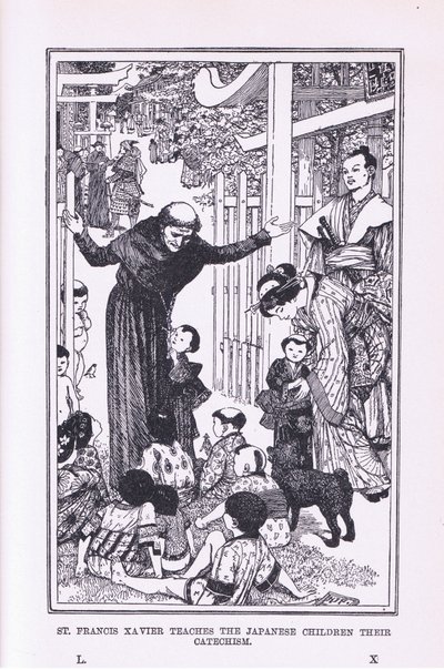 St Francis Xavier Teaches the Japanese Children Their Catechism by Henry Justice Ford