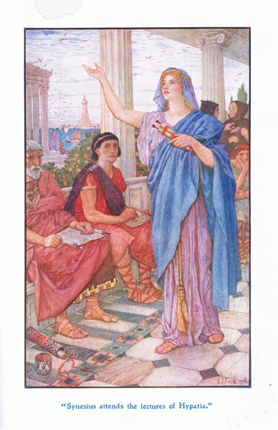 Synesius Attends the Lectures of Hypatia by Henry Justice Ford