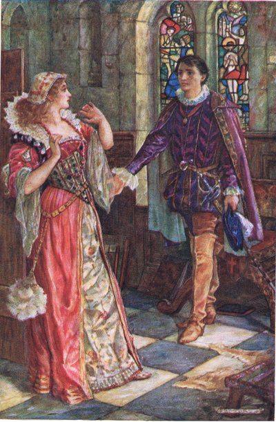 The meeting of Amy and Tresilian in Cumnor Place, illustration from 