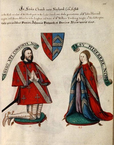 Sir John Howard III and His Second Wife Alice Tendring by Henry Lilly
