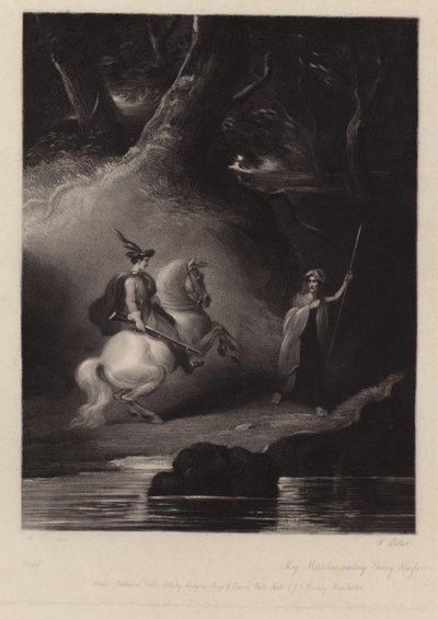 Meg Merrilies Meeting Young Hazelwood by Henry Liverseege
