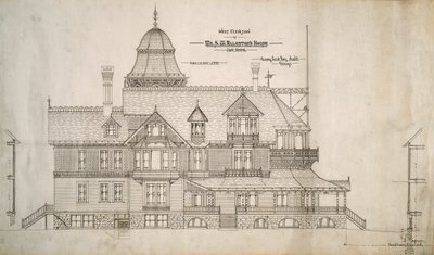 House for Mr. S.W. Allerton, Lake Geneva, Wisconsin: West Elevation by Henry Lord Gay