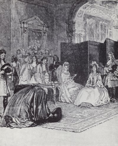Bishop Burnet announcing the accession of Queen Anne by Henry Marriott (after) Paget