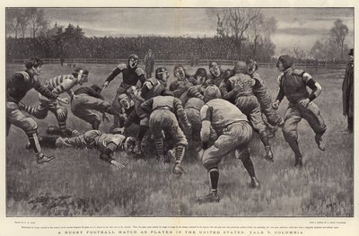 A Rugby Football Match as played in the United States, Yale v Columbia by Henry Marriott Paget