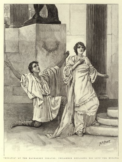 Hypatia at the Haymarket Theatre, Philammon declaring his Love for Hypatia by Henry Marriott Paget