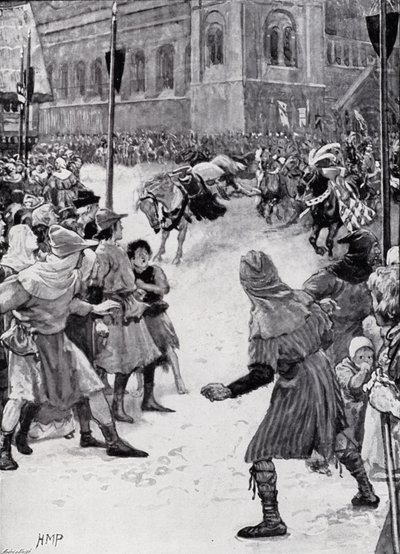 Loosing the Palfreys at the Coronation of King Edward I by Henry Marriott Paget