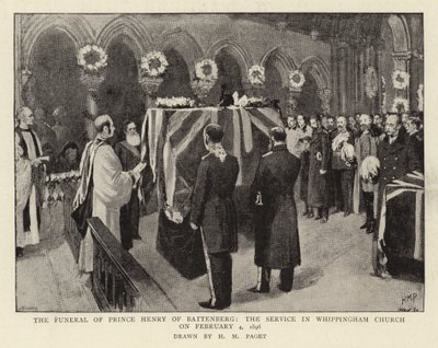 The Funeral of Prince Henry of Battenberg, the Service in Whippingham Church in 4 February 1896 by Henry Marriott Paget