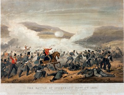 The Battle of Inkermann on 5th November, 1854, engraved by Edmund Walker by Henry Martens