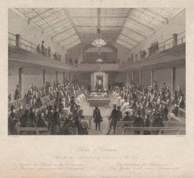 House of Commons: The Speaker Reprimanding a Person at the Bar by Henry Melville