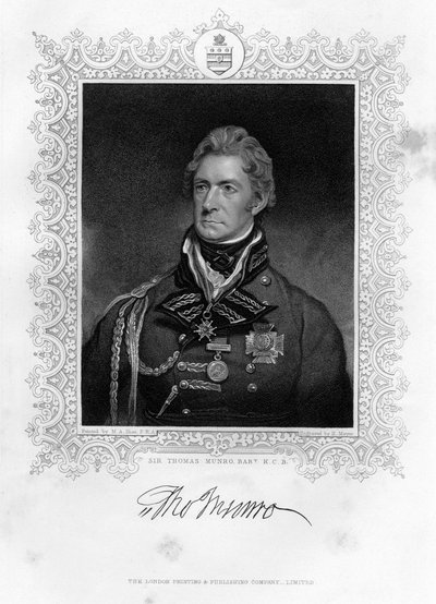 Sir Thomas Munro, Scottish Soldier and Statesman by Henry Meyer