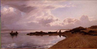 Gathering Mussels, North Coast of Wales by Henry Moore