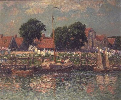 On the Banks of a River in Holland by Henry Moret