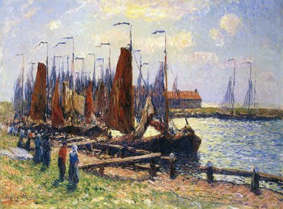 The Port of Volendam, Holland, 1900 by Henry Moret