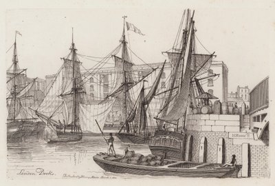 London Docks by Henry Moses