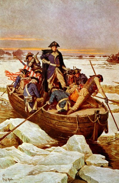 George Washington Crossing the Delaware River, 25 December 1776 by Henry Mosler