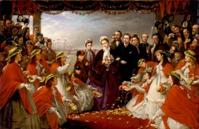 The Landing of H.R.H. the Princess Alexandra at Gravesend, March 7 1863 by Henry Nelson O